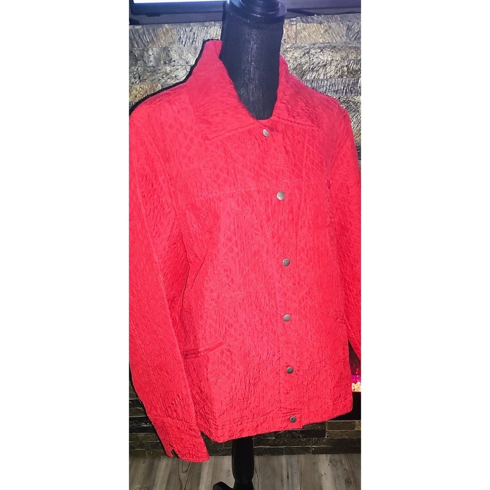 Coldwater Creek Red Silk Jacket Size 1X